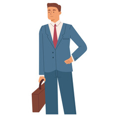 Official dressed man with a briefcase
