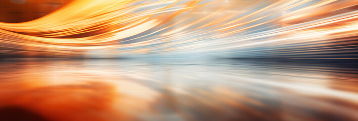 Captivating motion. Golden lighting bokeh background shines with abstract elegance and futuristic energy, a stunning visual feast.