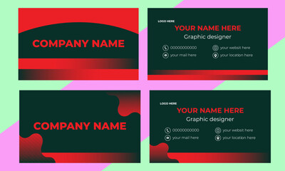 Free Vector Modern Visit Card Template