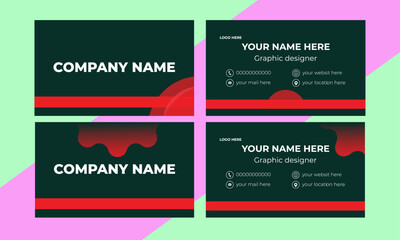 Free Vector Modern Visit Card Template