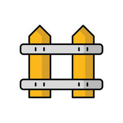 Fence icon vector stock illustration.
