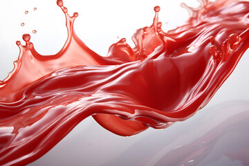 red liquid splash isolated