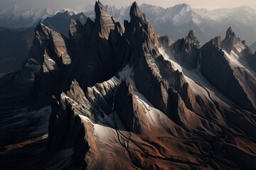 sunset in the mountains