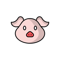 Fototapeta premium Pig icon vector stock illustration.