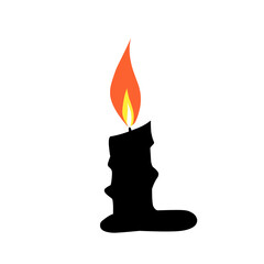 Black Burning Candle 