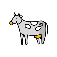 Cow icon vector stock illustration.