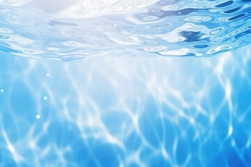 Obraz premium De-focused blurred transparent blue colored clear water