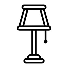 table lamp icon outline 