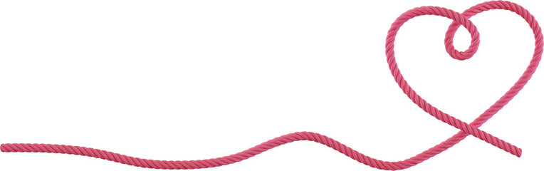 3d render heart shaped rope © Arasigner