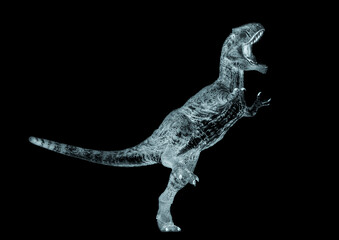 giganotosaurus is ready to fight on white background © DM7