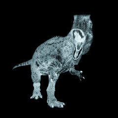 giganotosaurus in action on white background