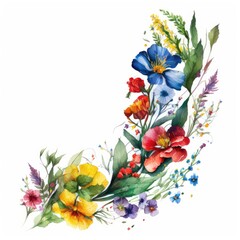 Beautiful flower painting material, generated by AI
