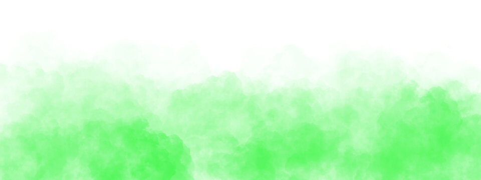Realistic green clouds or smoke on a transparent background. Green fog or smoke. PNG image