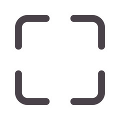 full screen flat line icon