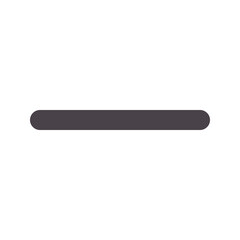 minus flat line icon