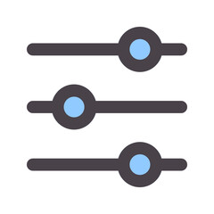 settings flat line icon