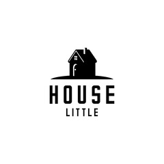 Small house logo vector on white background