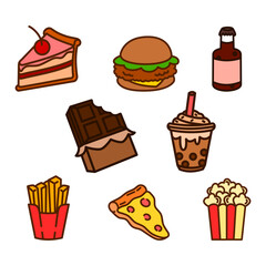 Food icon vector collection set