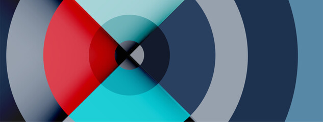 Fototapeta premium Circle trendy minimal geometric abstract background. Vector Illustration For Wallpaper, Banner, Background, Card, Book Illustration, landing page