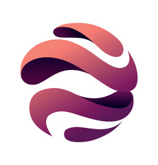 Bright warm abstract sphere for logo