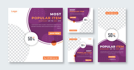 Promotional Banner Social Media Post for Online Marketing Promotion Banner, Story and Web Internet Ads Flyer