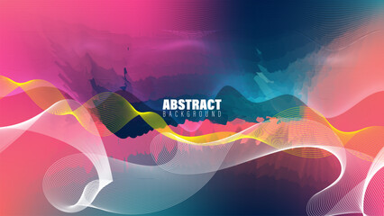 Abstract Background With Colorful Waves