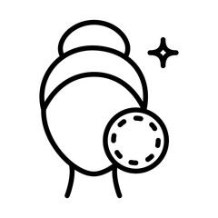 Makeup removal. Moisturizer linear icon. Skincare procedure. Facial beauty. Cleansing for healthy skin. Thin line illustration. Contour symbol. Vector isolated outline drawing.