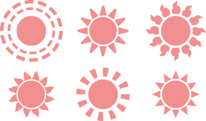 色々な太陽のイラスト