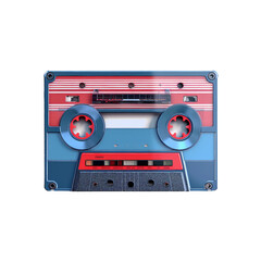 Naklejka premium Cassette tape. isolated object, transparent background