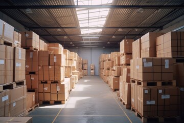 Obraz premium A small warehouse filled with goods