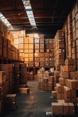 A small warehouse filled with goods