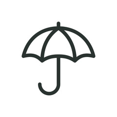 Umbrella isolated icon, insurance vector icon with editable stroke