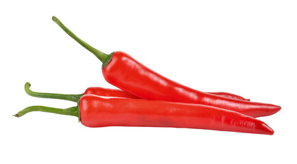 Red chili pepper isolated on transparent png