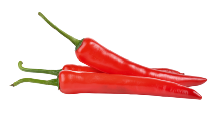 Red chili pepper isolated on transparent png
