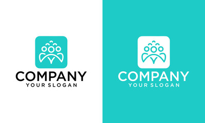 people comunity logo simple modern