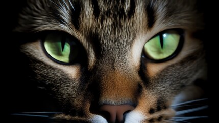 close up portrait of a cat