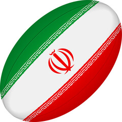 Fototapeta premium Iran rugby ball.