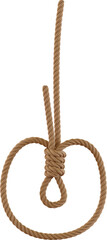 3d render hangman's noose knot