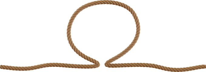 3d render vintage brown rope