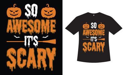 Happy Halloween t-shirt design Template vector image.