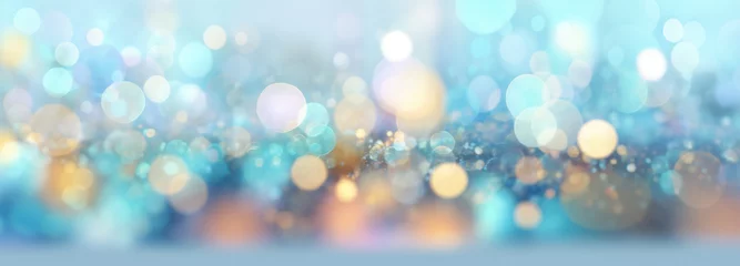 Fotobehang shine background bright pastel christmas abstract texture blur shiny bokeh light. Generative AI. © VICHIZH