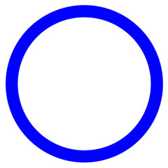 許可、正解を表す青い丸、円のイラスト・アイコン・記号