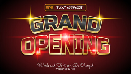 Grand Opening Editable Text Effect