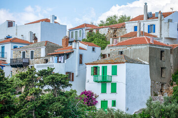 Fototapeta na wymiar houses in the town, greece, grekland, mediterranean, EU,summer, Mats, alonisoss