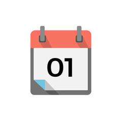 Calendar with first day of the month in vector
