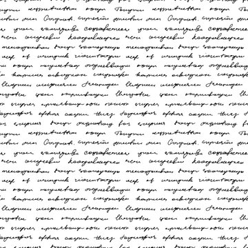 Handwritten illegible text vector seamless pattern. Hand written text in cursive pen. Abstract lettering background, unreadable letter, monochrome script. Illegible poetry seamless pattern.