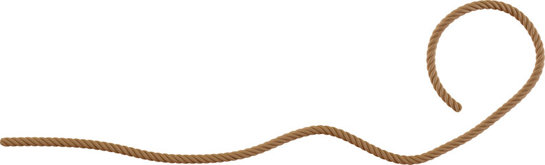 3d render rustic brown rope