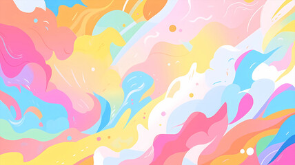 Hand-painted cartoon beautiful abstract artistic illustration background material
