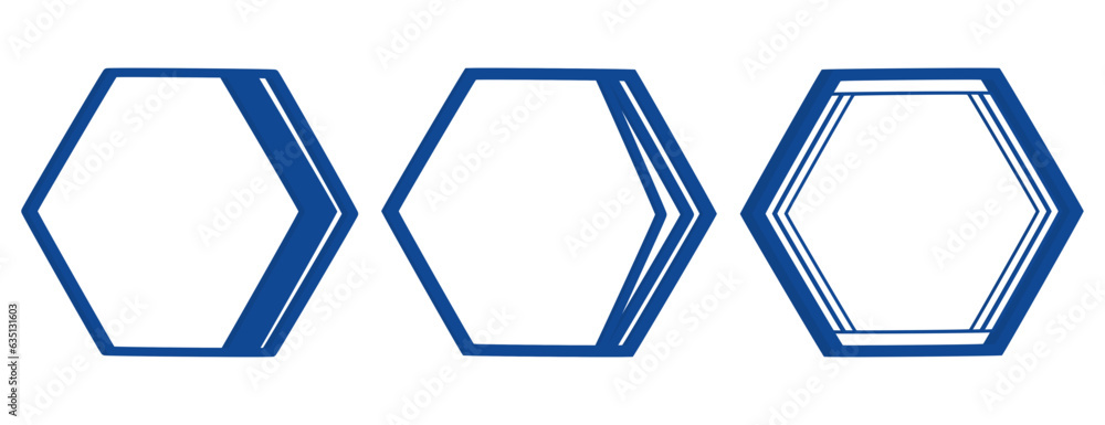 Poster abstract geometric shape with hexagon signs on white background background vector.