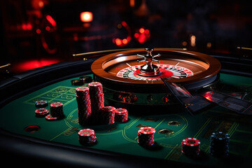 Obraz premium casino roulette table